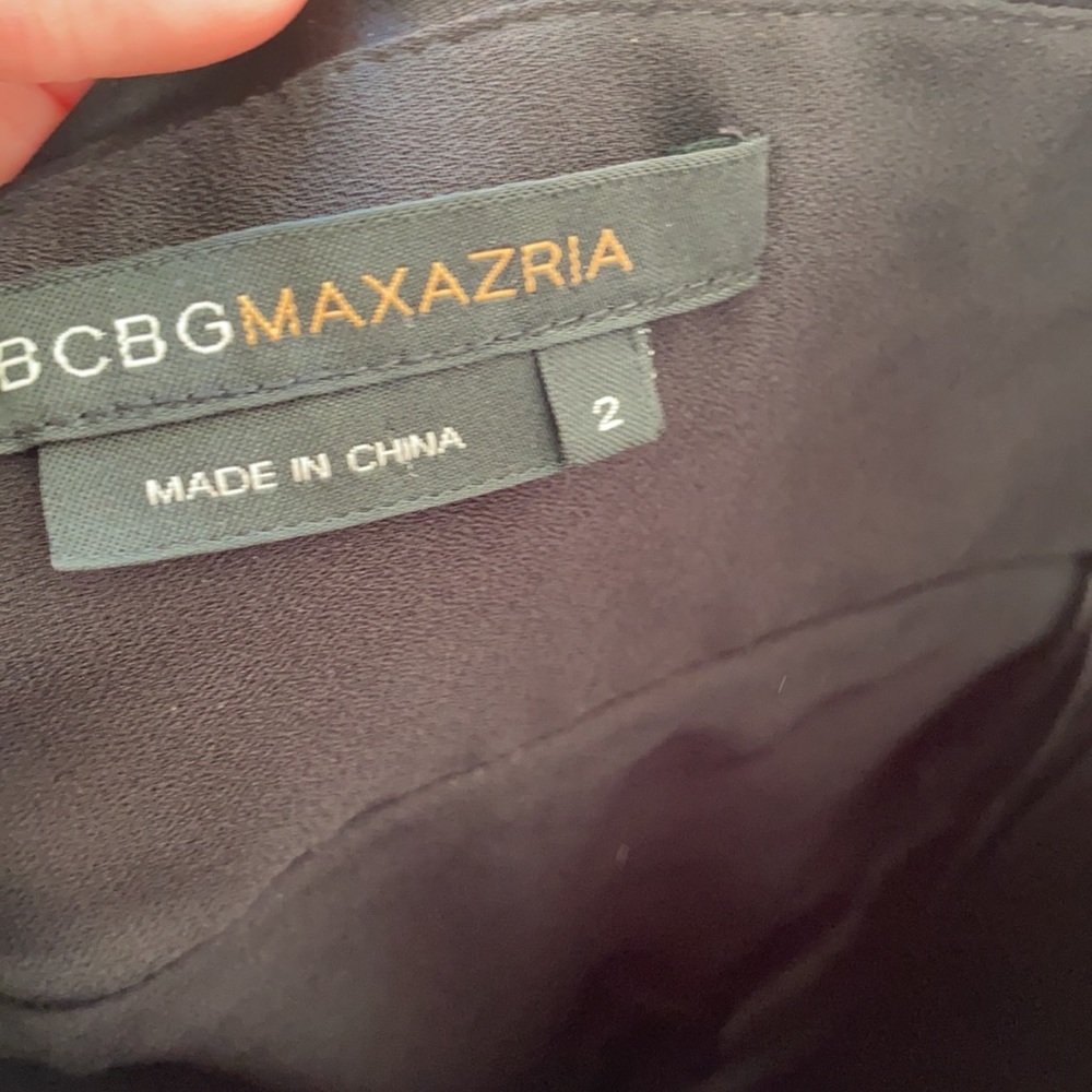 BCBGMaxAzria Black Halter Satin Evening Dress - Picture 6 of 7